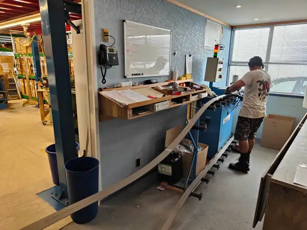 Teeth capping 12m bandsaw blade ready for dispatch in reinforced carton