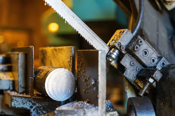 cutting stainless steel with a bandsaw using bi-metal blade