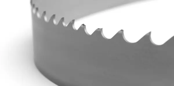 Stripped teeth on a metal cutting bi-metal bandsaw blade
