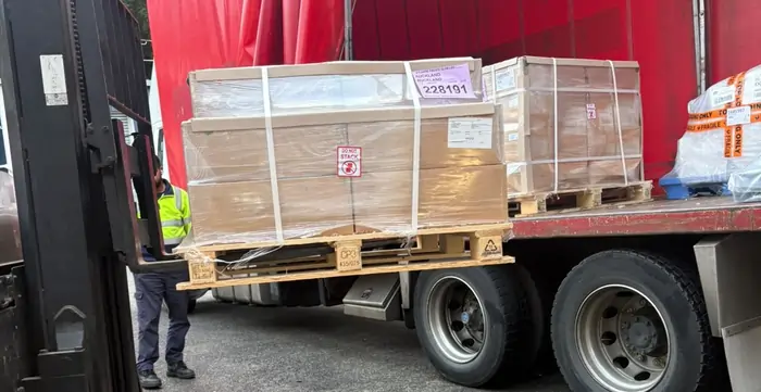 35 Km of meat-blading material from Europe